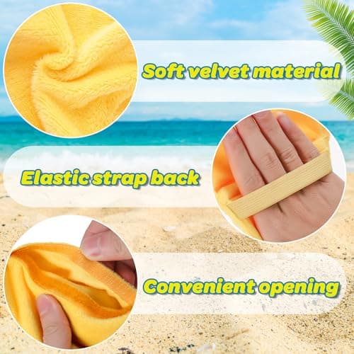 Mity rain 2PCS Sand Remover for Beach - Sand Eraser Wipe Mitt Bags, Beach Vacation Essentials for Kids Women, Must-Have Beach Accessories for Summer Trips Hawaii Travel Necessities & Supplies — view 4