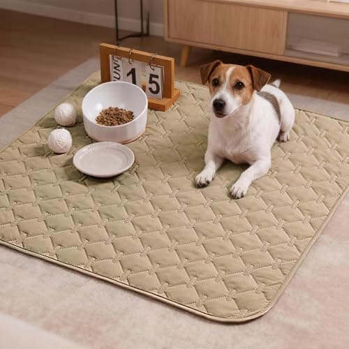 gogobunny 3X Stronger Waterproof Pet Blanket, Scratch Proof Furniture Protector for Dogs Cats, Reversible Cover 30x30 Inch, Dark Beige — view 7