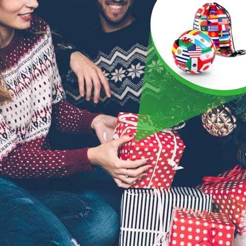 Realspring International 2026 World Flag Soccer Ball Size 5 Country Flag Party Favor with World Storage Bag and Pump Needle for Sports Holiday Birthday Party Gifts — view 5