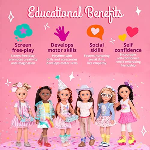 Glitter Girls – 14-Inch Fashion Doll – Brown Hair & Blue Eyes – Ice Cream Outfit & Tutu Skirt– Hair Bow & Glitter Sandals – 3+ Years – Kika — view 4