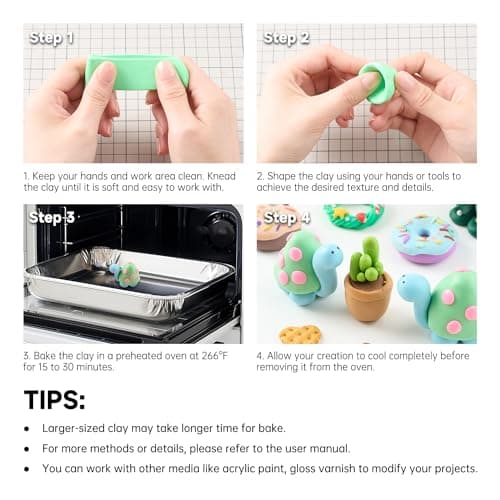 Shuttle Art Polymer Clay Kit, 60 Colors Oven Bake Clay for Kids, 19 Sculpting Tools, 16 Accessories, Non-Sticky, Non-Toxic DIY Crafts for Kids Adults — view 7