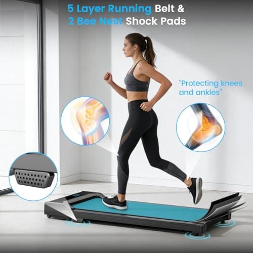 Walking Pad Treadmill for Home - Under Desk Walking and Running with Remote Control Portable Electric Machine Adjustable Slim Compact with 0.6-4.0MPH Modes Max up 265 Lbs for Home Office — view 2