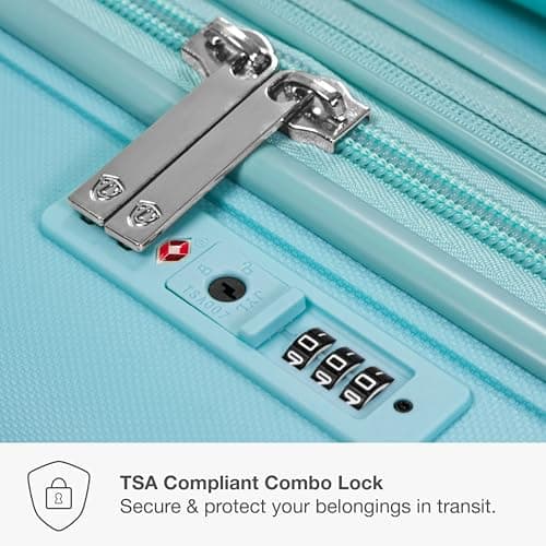 Traveler's Choice Pagosa Hardshell Expandable Luggage with Spinner Wheels, Baby Blue, 22-Inch Carry-on — view 5