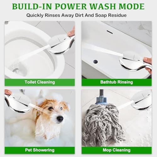 OHDAY® High Pressure Shower Head with Handheld Built-in Power Wash 6-Mode — view 2