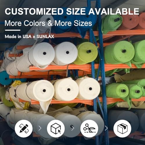 SUNLAX Sun Shade Sail 8' x 10' Sand Rectangle Canopy Sail Shade Cover UV Block Permeable Sunshade Outdoor for Patio Backyard (We Make Custom Size) — view 4