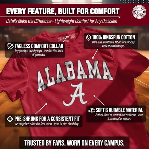 Alabama Crimson Tide Gameday Cotton T-Shirt for Men and Women — view 2