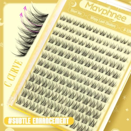Lash Clusters Natural Eyelash Clusters 8-12MM Wispy Lash Extensions C Curve Individual Lashes Clear Band Cluster Lashes Clean Makeup DIY Lash Pack (Short Ver.) — view 5