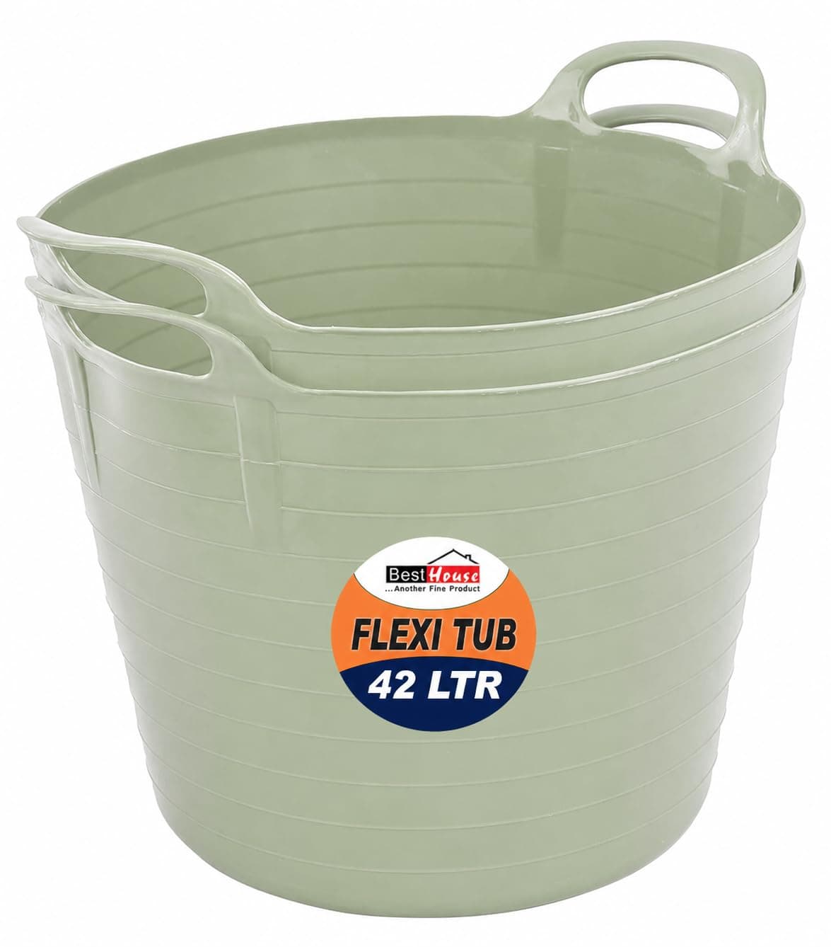 Best House | 3 Pcs of Flexi Tub with Handles | Small Size | Mini | 7 Litres | Yellow | Garden Tubs | Plastic Storage Container for Home, Washing, Garden Waste and DIY Projects — view 54