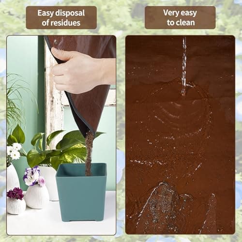 26.8"X26.8" Repotting Mat for House Plants Transplanting Control Mess, Foldable Waterproof Gardening Tray Mat Gardening Gifts for Plant Lovers — view 5