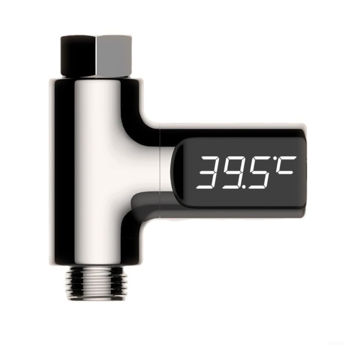 No Battery LED Water Thermometer, Real-Time Digital Temperature Display 5-85 Shower, for 360 Rotatable Monitor Compatible with Standard(First generation)