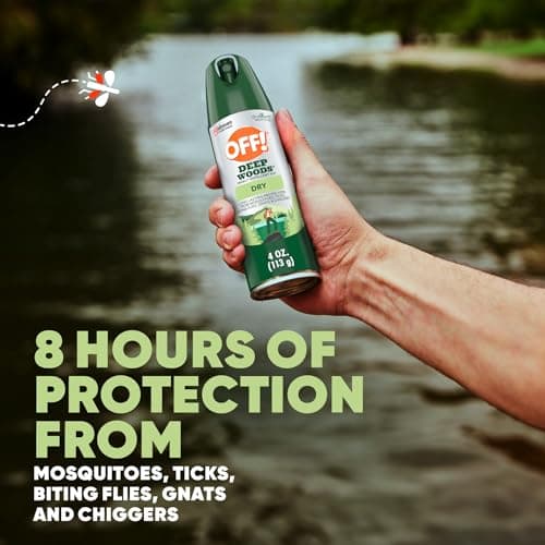 OFF! Deep Woods Insect Repellent Aerosol, Dry, Non-Greasy Formula, Bug Spray with Long Lasting Protection from Mosquitoes and Ticks, 4 Oz, (Pack of 2)