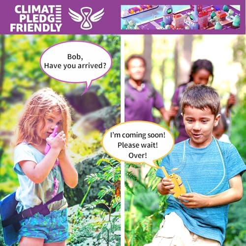 Inspireyes Walkie Talkies for Kids Rechargeable, 48H Working Time 3 Miles Range 22 Channels 2 Way Radio, Outdoor Camping Toys, Family Games,3 Pack — view 4