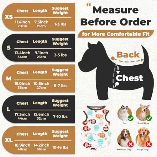 PETCARE Cartoon Dog Shirts for Small Dogs Cute Dog Clothes Brown Monkey Tshirt Soft Cotton Puppy Pajamas Breathable Sleeveless Pet Tank Top Spring Summer Dogs Clothes for Chihuahua Yorkie Shih Tzu