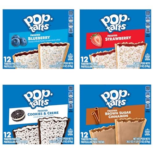 Pop-Tarts Toaster Pastries, Breakfast Foods, Kids Snacks, Value Pack, 4-Flavor Variety Pack (5 Boxes, 60 Pop-Tarts) — view 10