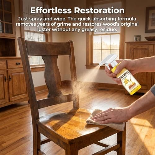 Natural Beeswax Repairing and Care Spray, 2026 Upgraded Beeswax Wood Polish, for Living Rooms, Kitchens, Wood Furniture Floors, Natural Micro-Molecular Spray (1Pcs) — view 3