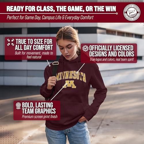 Minnesota Golden Gophers Arch & Logo Gameday Hoodie - Maroon Large — view 4