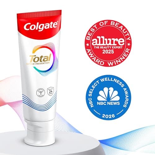 Colgate Total Whitening Toothpaste Paste, 5.1 oz, 2 Pack, Fluoride Antibacterial for Plaque, Gingivitis, Sensitivity, Stain Removal, Clinically Proven, Mint — view 2