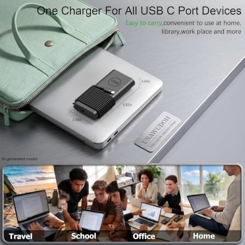 130W USB C Laptop Charger Compatible with Dell Precision 5530 5550 5560 5570 5750 5760 5770,Latitude 5401 5411 5501 5511 5520,XPS 15 17 9575 9500 9700 Power Supply Cord (DA130PM170 HA130PM170 0K00F5) — view 5