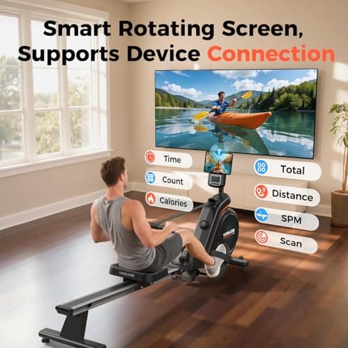 YOSUDA PRO Magnetic Rowing Machine for Home Use-Foldable Rower with 400lbs Weight Capacity and 16 Level Resistance — view 4