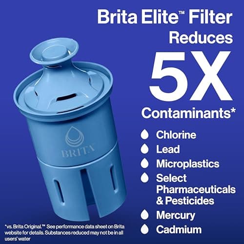 Brita Extra Large 27 Cup Filtered Water Dispenser with 1 Brita Elite Filter, Made Without BPA, UltraMax, Black — view 4