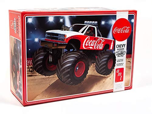Skill 2 Model Kit Chevrolet Silverado Monster Truck Coca-Cola 1/25 Scale Model by AMT