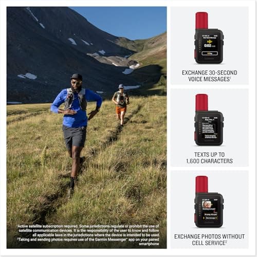 Garmin inReach® Mini 3 Plus, Rugged Global Satellite Communicator with Touchscreen Texting, Photo & Voice Messaging, Emergency SOS Messages & Battery Up to 350 Hours with 10-min inReach® Tracking — view 2