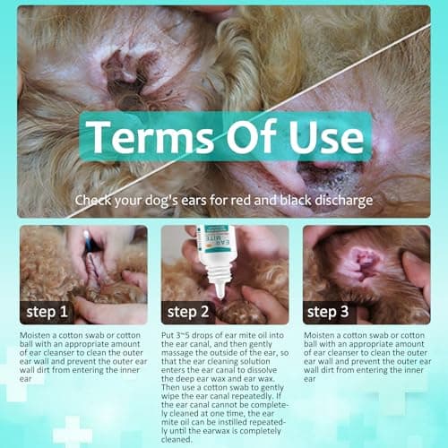 NenMaoKeNu Ear Mite for Dogs & Cats, Pet Ear Infection Treatment Solution for Dog Yeast Infection, Ear Infection Treatment Drops, to Relieve Itchiness, Sooths Ears - 0.75 Fl Oz — view 5