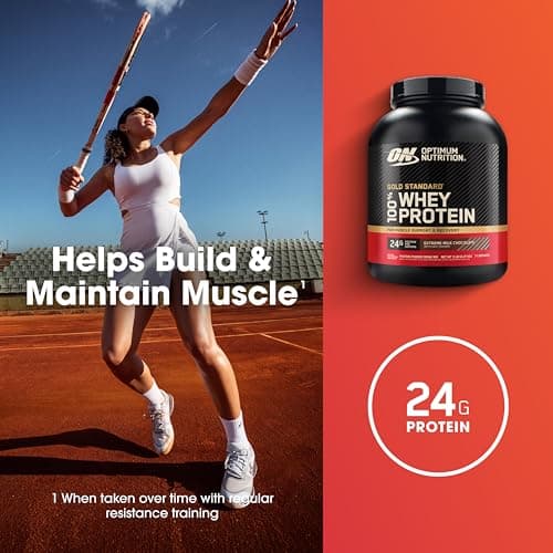 Optimum Nutrition Gold Standard 100% Whey Protein Powder, Extreme Milk Chocolate, 5 Pound (Packaging May Vary) — view 3