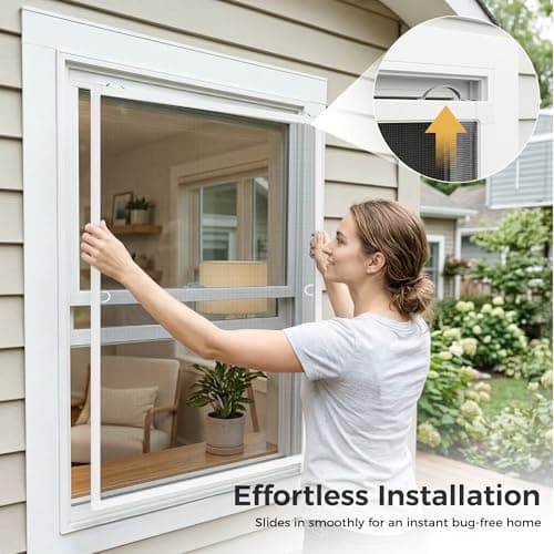FLYZZZ 2-Pack Window Screen Frame Kit, Heavy-Duty DIY Window Screen Replacement Kit up to 48" x 60" with Upgraded Aluminum Frame (125g/m), Full Tool Set & Easy-Install Clips — view 5