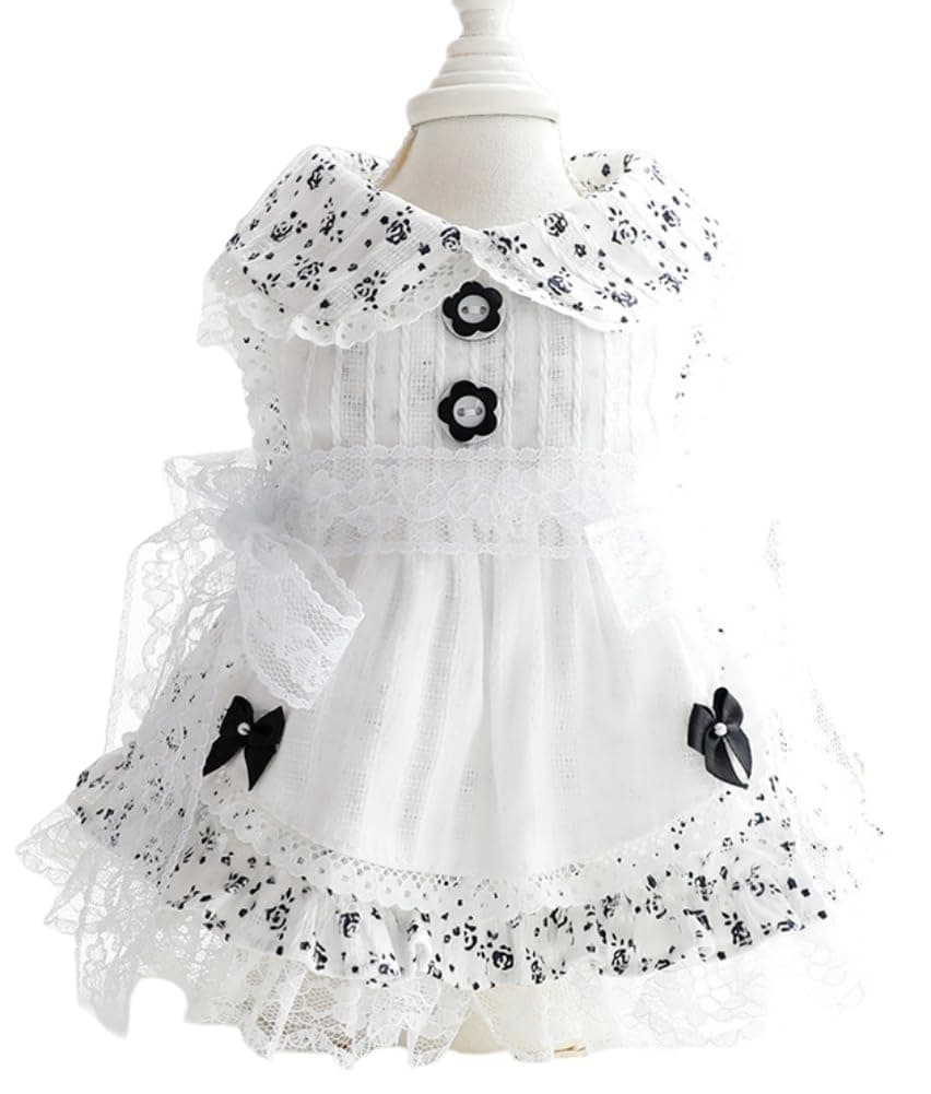 MaruPet Fashion Sweet Puppy Dog Chiffon Princess Dress for EXTRAL Small and Small Dog Pink S — view 53