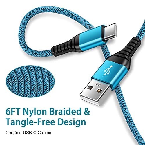 C Charger Cord Fast Charging USB Type C Cable Android Charger Cables 6FT — view 2
