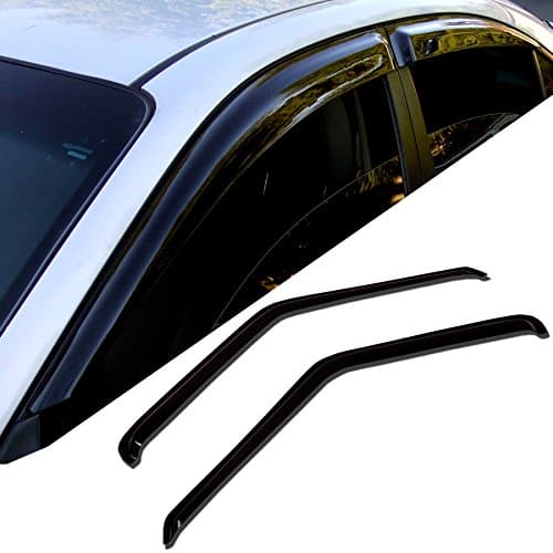 TuningPros WD-650 Tinted Smoke Out-Channel Window Visor Deflector Rain Guard 4-pc Set