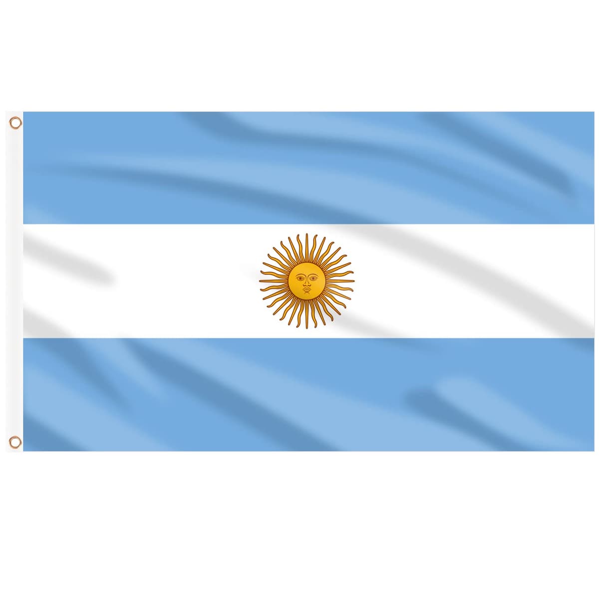 AhfuLife Bandera de España 90cm x 150cm, 2 Piezas Bandera Española con Agujeros de Latón en Ambos Lados, para Decoraciones de Fiestas, la Copa del Mundo, Día Nacional, Jardín, Calle — view 17
