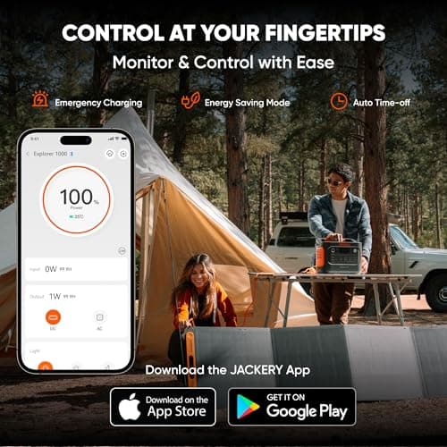 Jackery Solar Generator 1000 v2 with 2 * 200W Solar Panels, 1070Wh LiFePO4 Portable Power Station, 1500W AC Output, 1hr Fast Charge, Backup Power for Outdoor Camping, RV, Off-Grid & Emergency — view 7