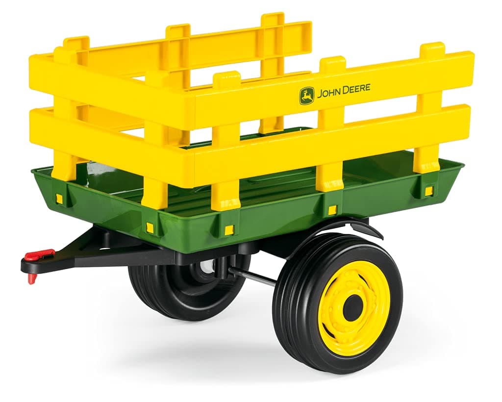 Peg Perego Children's John Deere Stake-Side Trailer, Green & Yellow
