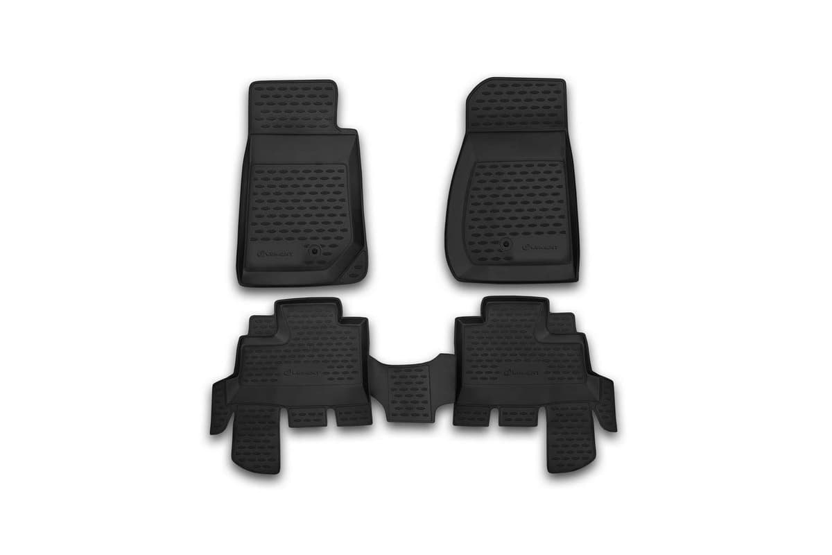 Alfombrillas 3D TPE para Jeep Wrangler 4P 2007-2018 | SUV | 100% Adaptadas | 4 Piezas