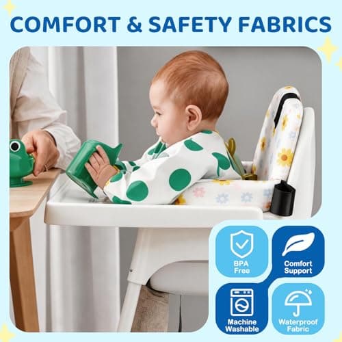 Portable Baby Shopping Cart Seat, High Chair Cover for Outdoor, One-Hand Installation Cart Seat Cover, Comfortable and Supportive Foam-Padded, Grocery Cart Baby Seat – Floral — view 4