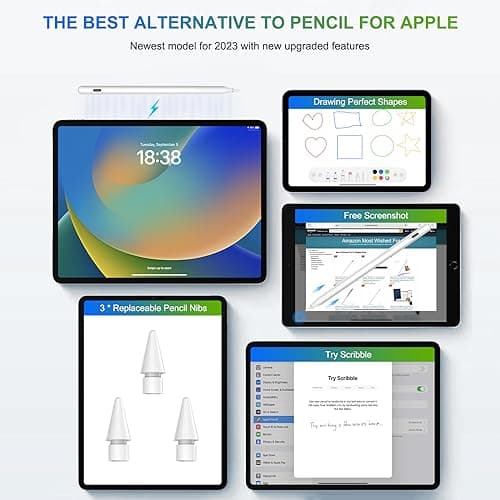 HATOKU Pencil 2nd Generation for Apple iPad, iPad Pencil with Magnetic Wireless and USB-C Fast Charging, Palm Rejection, Tilt Sensitivity, Stylus Pen for iPad 6-11, Air M3/M2/5/4, Mini 6/5, Pro M5/M4 — view 5