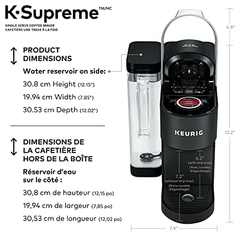 Keurig K-Supreme Single Serve K-Cup Pod Coffee Maker, With MultiStream Technology, Black — view 7