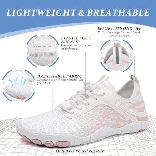 Barefoot Shoes for Women & Men, Grounded Walking Hiking Barefoot Shoes, Wide Toe Box Non-Slip Water Athletic Footwear, Comfortable Vitality Barefoot Footwear, Trail Running Sneakers Unisex.