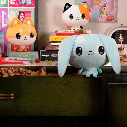 TeeTurtle Cloudheads Nimbus the Cloud Bunny Plush - 5-Inch Rabbit Stuffed Animal with Embroidered Details - Soft Cuddly Plush Toys for Kids, Teens, and Adults — view 3