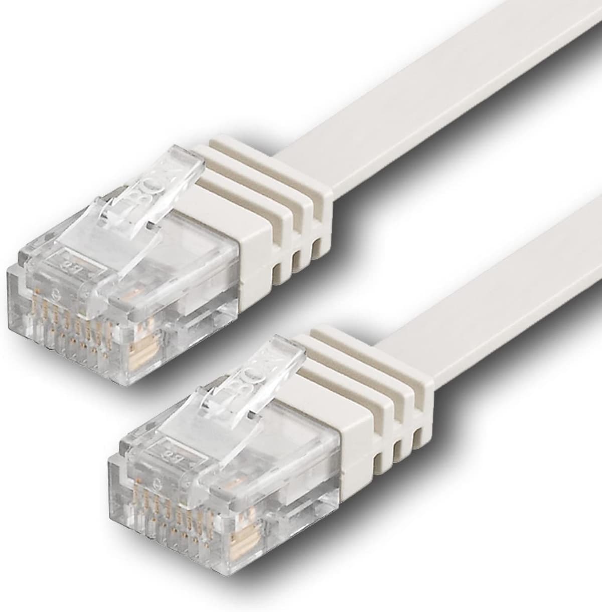 1aTTack.de 15m - CAT6 flat network patch cable (brown - 1 piece) 1000 Mbit/s Gigabit LAN flat cable CAT.6 Slim Micro installation cable — view 16