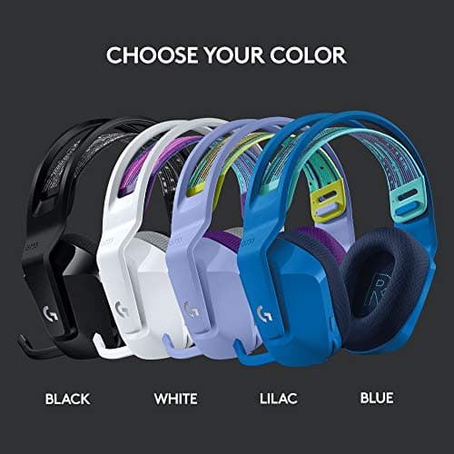 Logitech G733 Lightspeed Wireless Gaming Headset with Suspension Headband, LIGHTSYNC RGB, Blue VO!CE mic Technology and PRO-G Audio Drivers - White — view 6