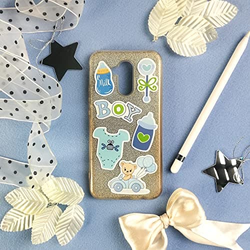 BulbaCraft 100Pcs Boy Stickers for Shower, Newborn Stickers, Shower Favors for Boys, Elephant Decals, Gifts for Women & Men — view 5