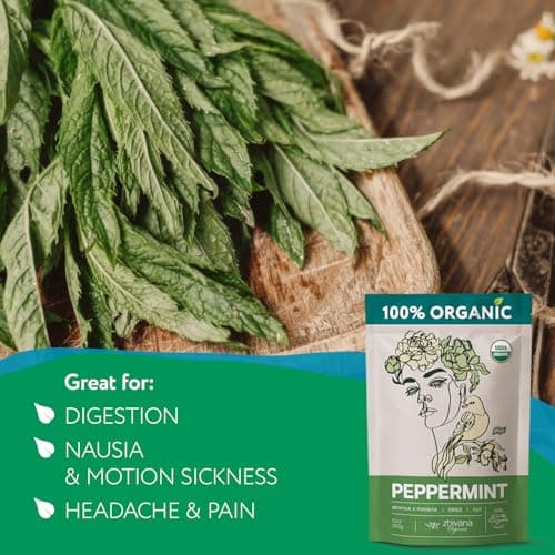 Organic Peppermint Tea Loose Leaf - Mint Tea - Energy Without Caffeine 3 oz — view 3