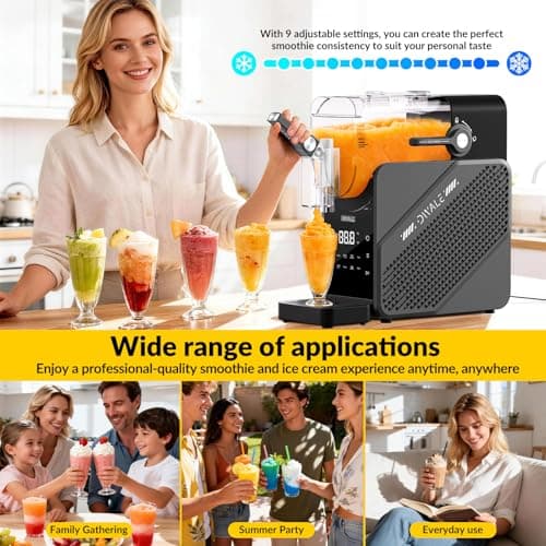 Slushy Machine 88 oz, 7-in-1 Slushie Machine for Home, Professional Frozen Drink Maker with LED Display, Auto-Clean, No Ice Needed, for Frozen Drinks & Desserts, for Home & Parties — view 5