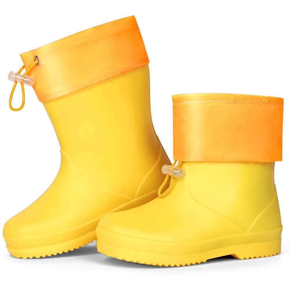 Aomig Botas de Agua Niños, Botas de Lluvia de Dinosaurio, Impermeable y Antideslizante con Cordón Ajustable en el Cuello, Bota de Agua Ligera — view 9