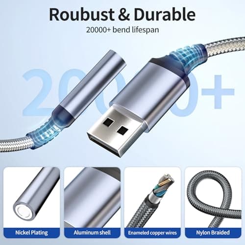 USB to Audio Jack Adapter, External Sound Card Jack Audio Adapter, USB-A to 3.5mm TRRS Female Headset for PS4/PS5/Headphone/Mac/Linux/PC Windows/Laptop/Desktops/Docking Station/iOS/Vista/(Gray) — view 3
