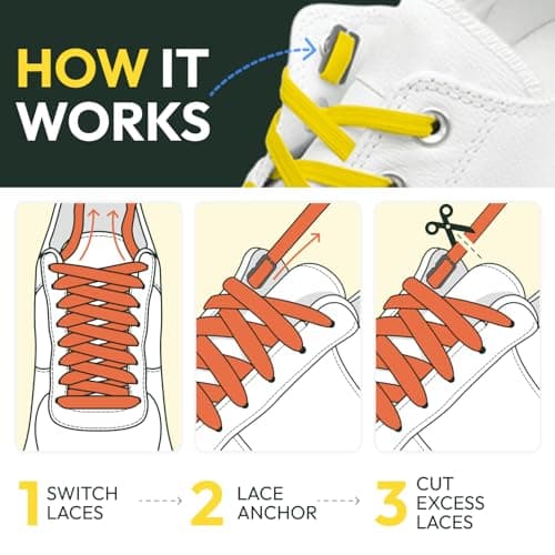 Xpand No Tie Elastic Shoe Laces. 1 Size Fits All for Adults & Kids | Stretch Laces for Sneakers, Runners & High Top Shoes - Black, 52-inches — view 3
