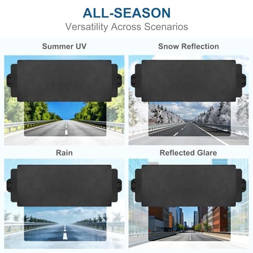 Veharvim Sun Visor Extender for Car (Polarized, UV400, PC Lens, 2 Side Sunshade), Car Visor Extender Sun Blocker, Visor Extender Attachment, Anti-Glare for Safe Driving — view 4